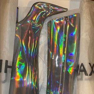 Iridescent Silver Alexandre Vauthier Boots